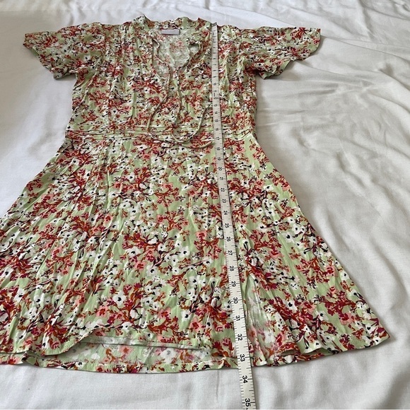 Anthropologie Rue Stiic Medium Bell Mini Dress Floral Fit & Flare Flutter Sleeve - Picture 7 of 10